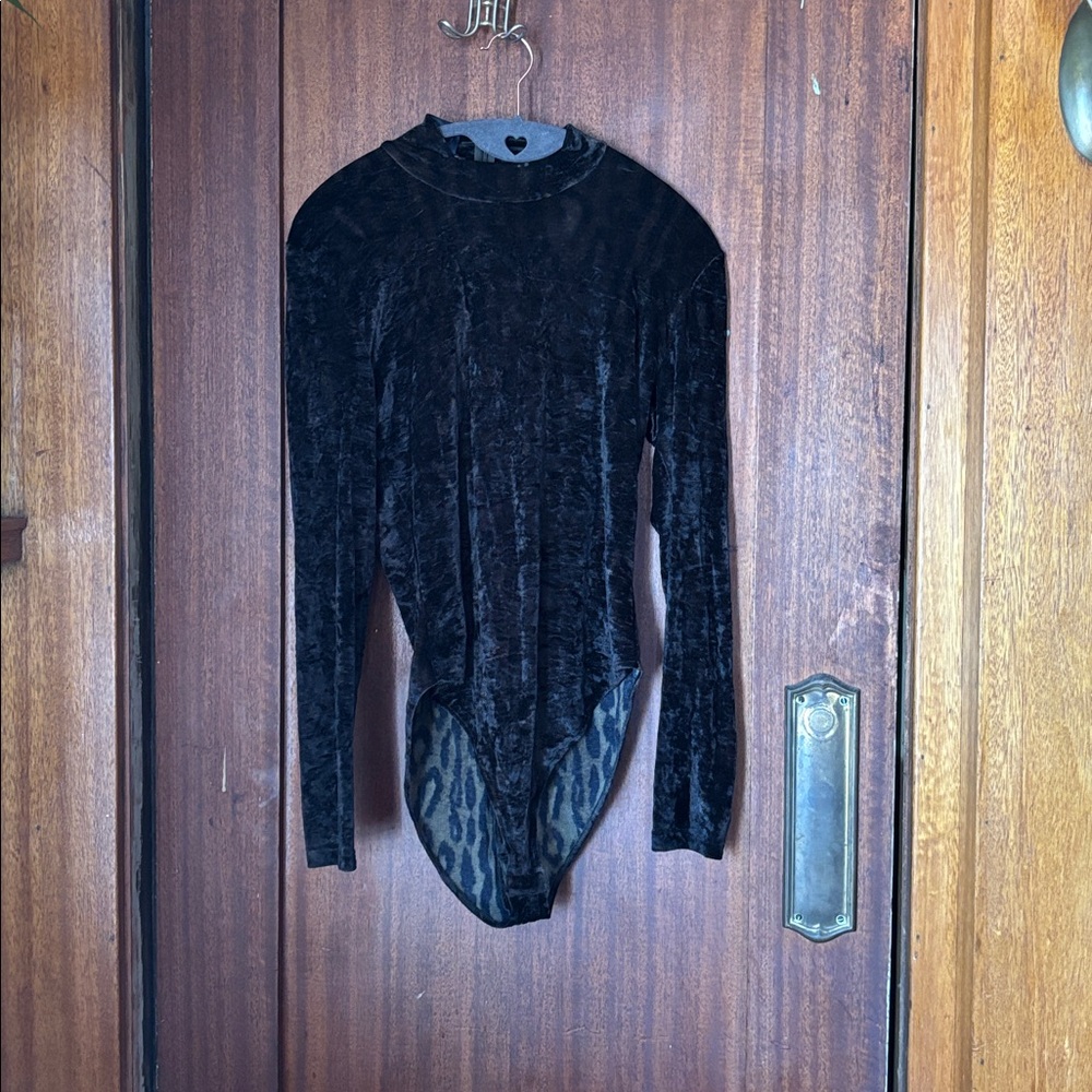 ESCADA by Margaretha Ley Vintage Women's Velvet Bodysuit Sz M/L sz 40